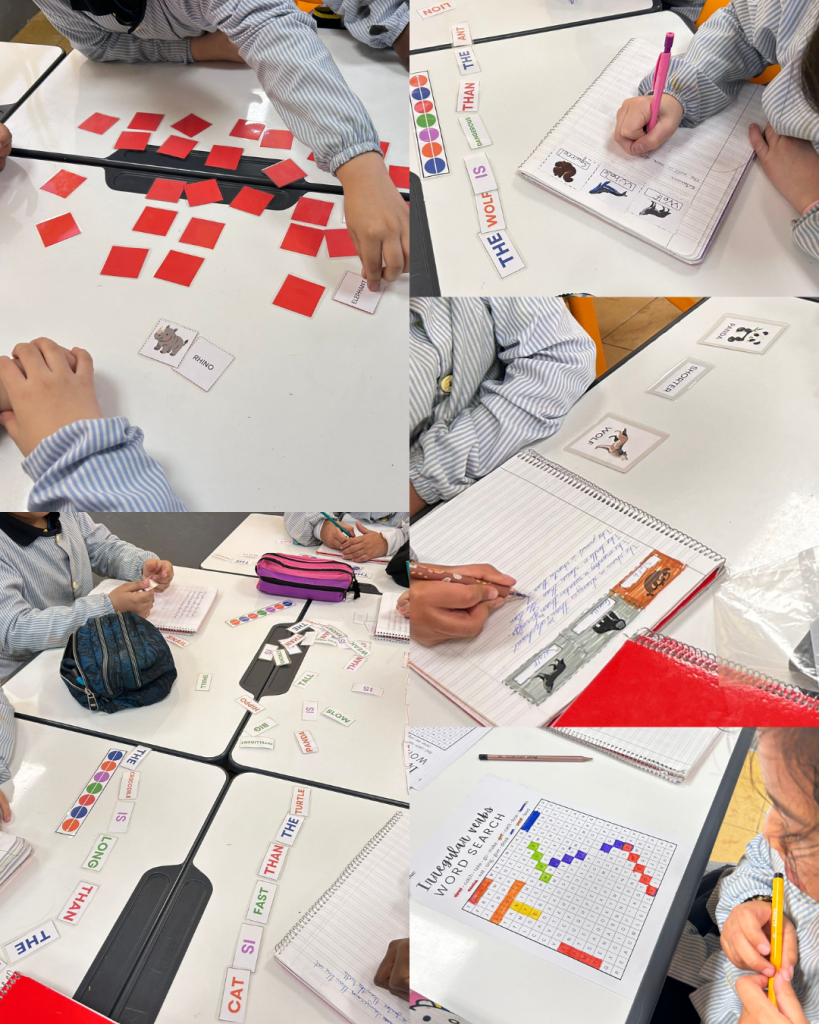 A l’assignatura d’anglès hem treballat els continguts de la unitat mitjançant estacions d’aprenentatge amb materials manipulatius, visuals i significatius per a l’alumnat a través d’una proposta gamificada.
